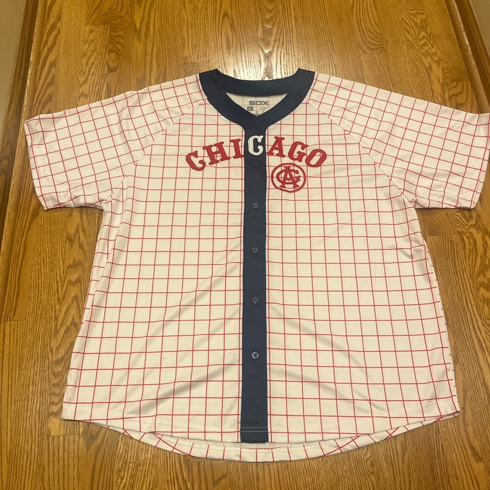Chicago White and Red Button Down Shirt